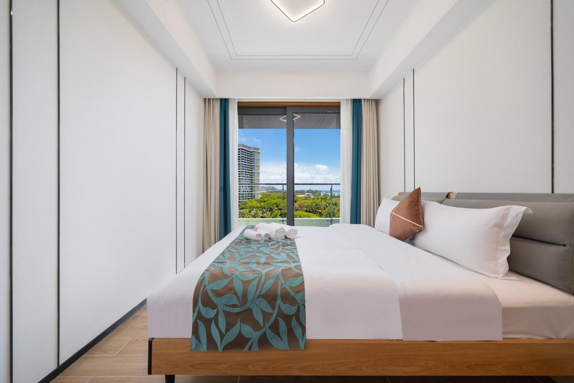Puhai Sea View Apt By Hailan Tour At Sanya Yazhou Bay#Only 100 Meters To Beach And Sea Swimming Area Exterior foto