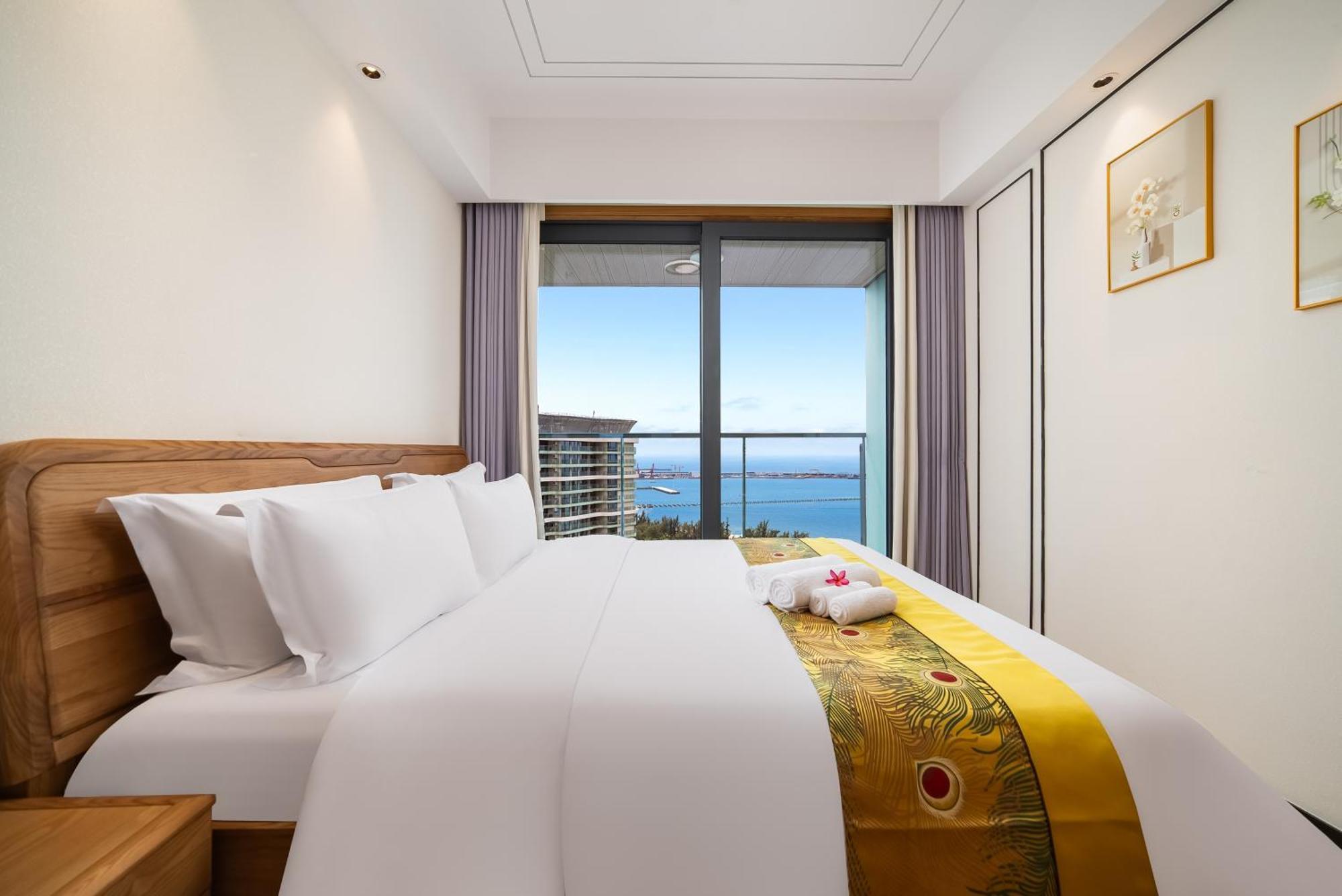 Puhai Sea View Apt By Hailan Tour At Sanya Yazhou Bay#Only 100 Meters To Beach And Sea Swimming Area Exterior foto