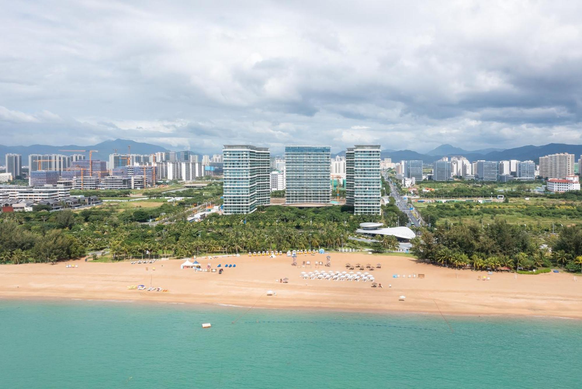 Puhai Sea View Apt By Hailan Tour At Sanya Yazhou Bay#Only 100 Meters To Beach And Sea Swimming Area Exterior foto