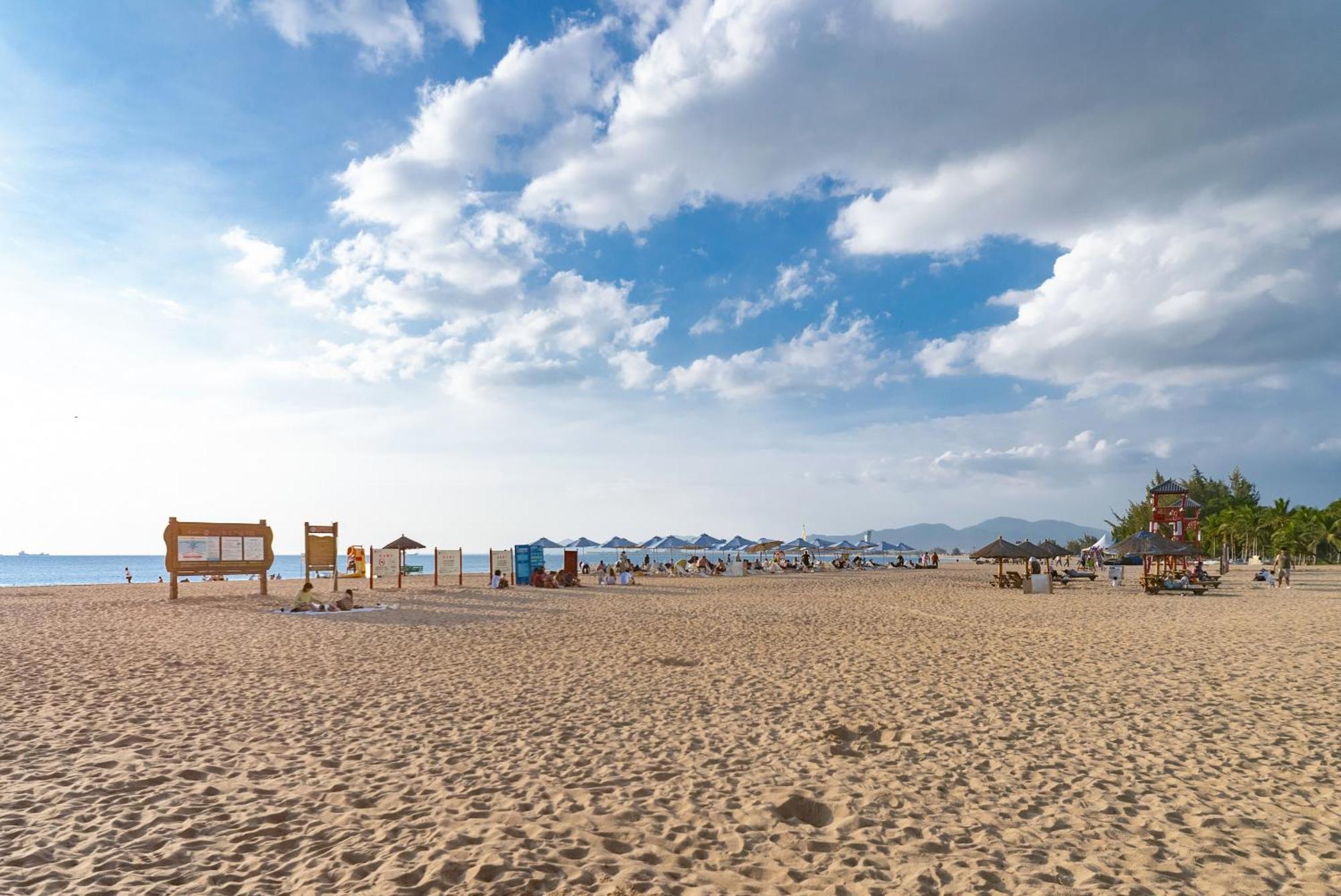 Puhai Sea View Apt By Hailan Tour At Sanya Yazhou Bay#Only 100 Meters To Beach And Sea Swimming Area Exterior foto